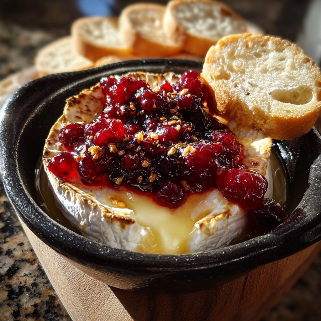 Brie and Cranberry Fondue Bliss