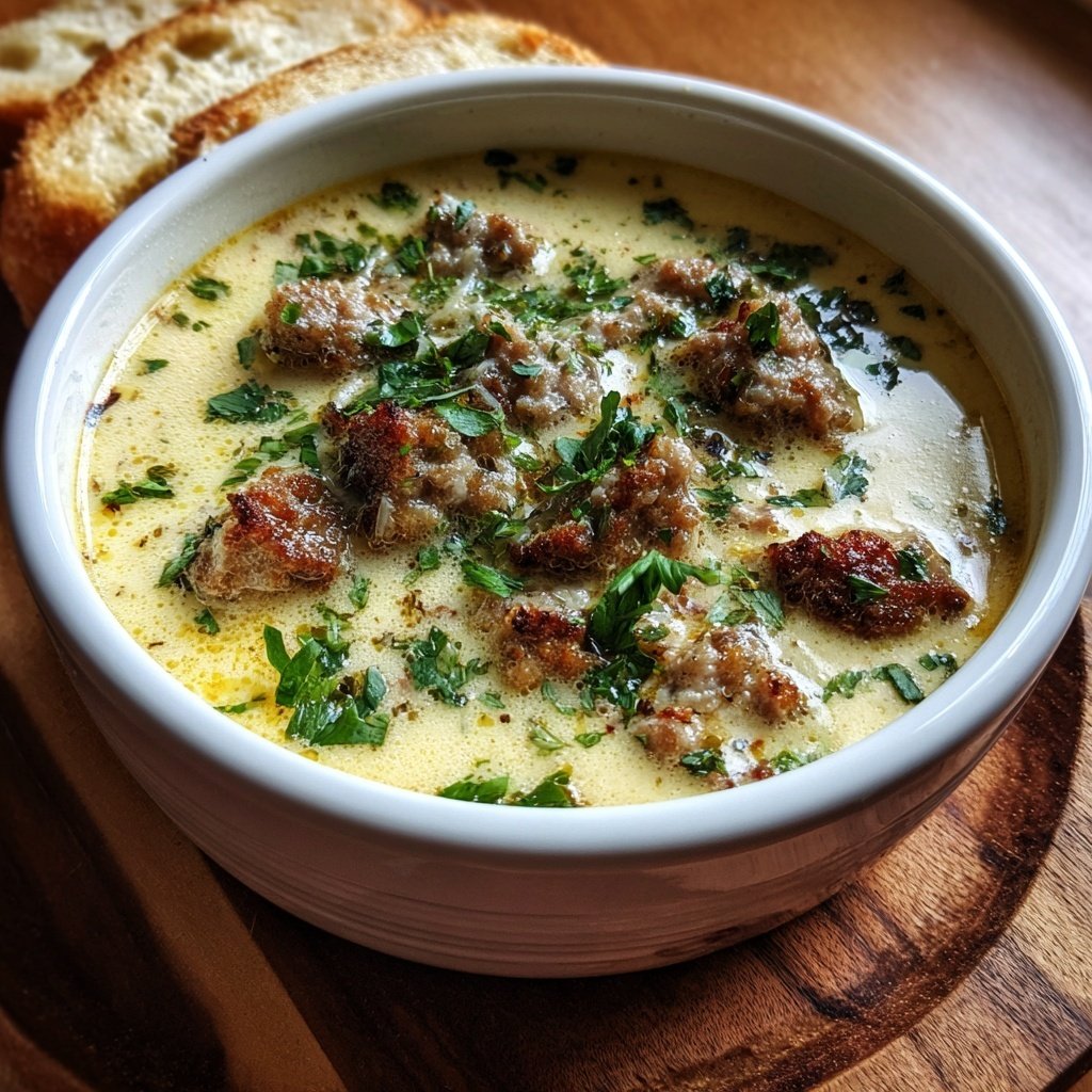 Creamy Parmesan Italian Sausage Soup