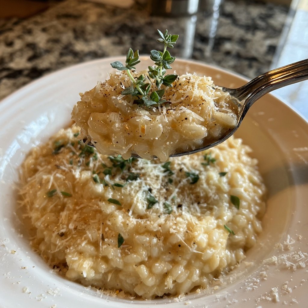 Champagne Risotto Elegant Romantic Dinner