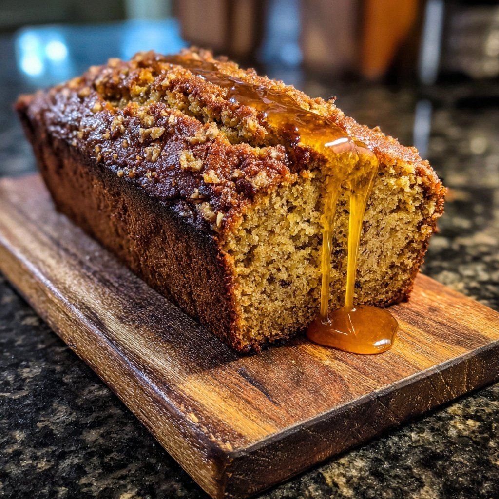 Banana Nut Bread Honey Glaze