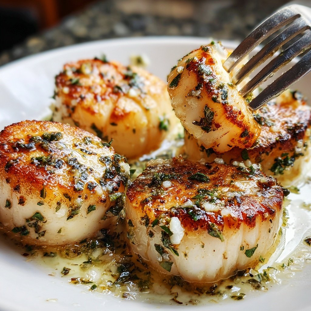 Scallops with Lemon Butter Garlic