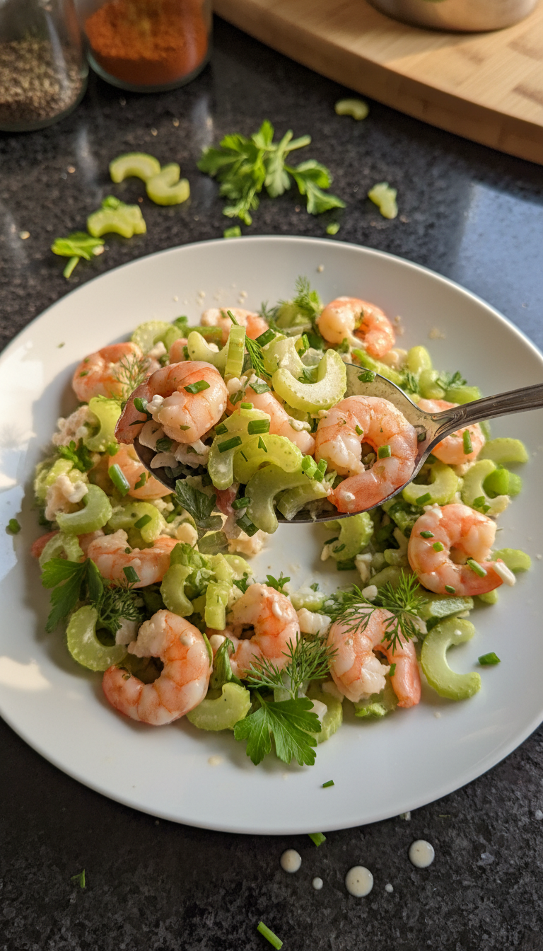 Crispy Celery and Shrimp Salad