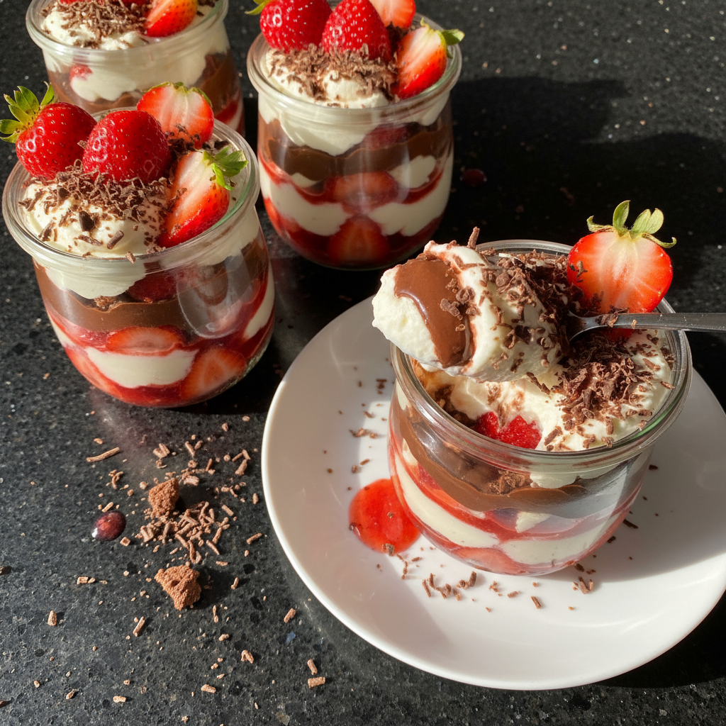 Chocolate Strawberry Delight Jars