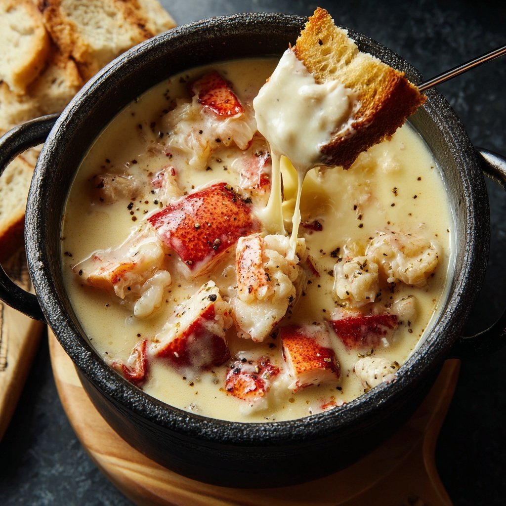 Lobster and White Cheddar Fondue