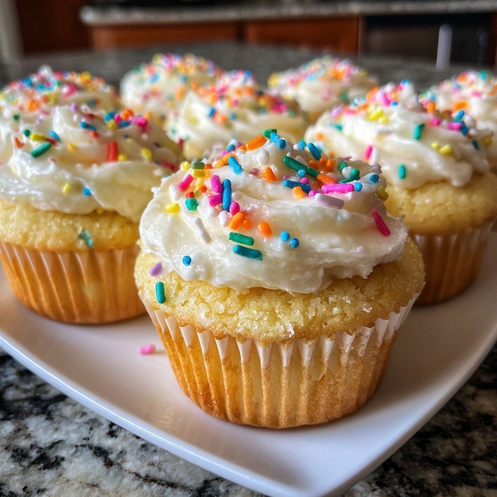 One-Bowl Vanilla Cupcakes with Buttercream Frosting